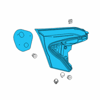 OEM 2020 Toyota C-HR Back Up Lamp Diagram - 81581-10011