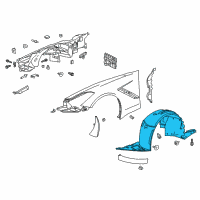 OEM 2015 Chevrolet Corvette Liner Asm-Front Wheelhouse Diagram - 23327376