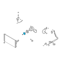 OEM Hyundai Genesis Disc & Hub Assembly-A/C Compressor Diagram - 97644-3R000