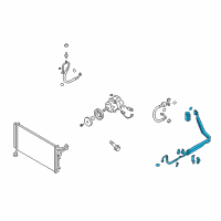 OEM 2015 Hyundai Genesis Tube Assembly-Suction & Liquid Diagram - 97775-B1000