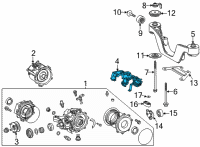 OEM Toyota Highlander Differential Cover Diagram - 41173-42011