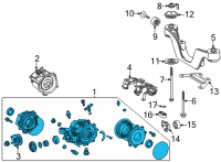 OEM 2020 Toyota Highlander Carrier Assembly Diagram - 41110-48122