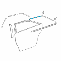 OEM 2016 Toyota Camry Upper Molding Diagram - 75763-06140