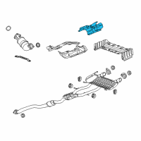 OEM 2017 Cadillac CTS Heat Shield Diagram - 23302227