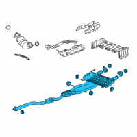 OEM 2015 Cadillac CTS Muffler & Pipe Diagram - 84376530