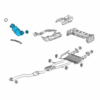 OEM Cadillac Converter & Pipe Diagram - 12671759