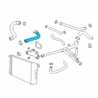 OEM BMW 323is Radiator Coolant Hose Rein Diagram - 11-53-1-708-499