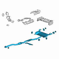 OEM Cadillac CTS Muffler & Pipe Diagram - 23328469