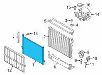 OEM 2021 BMW M850i xDrive Gran Coupe Coolant Radiator Diagram - 17-11-8-043-655