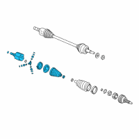 OEM 2003 Saturn Vue Joint Kit, Rear Wheel Drive Shaft Outer Diagram - 22724176