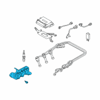 OEM Hyundai Tiburon Coil & Bracket-Ignition Diagram - 27301-37118
