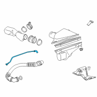 OEM Cadillac PCV Tube Diagram - 12703915