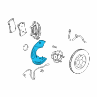 OEM 2011 Chevrolet Camaro Shield-Front Brake Diagram - 92199930