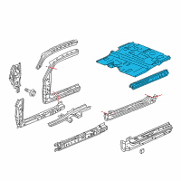 OEM 2006 Honda Element Floor Comp, Front Diagram - 65100-SCV-305ZZ