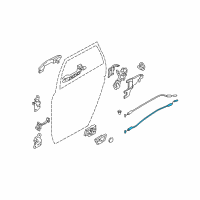 OEM Hyundai Tucson Rear Door Inside Handle Cable Assembly Diagram - 81471-2E000