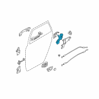OEM Hyundai Tucson Latch & Actuator Assembly-Rear Door, LH Diagram - 81410-2E010