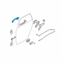 OEM 2009 Hyundai Tucson Rear Exterior Door Handle Assembly, Right Diagram - 83660-2E020-CA