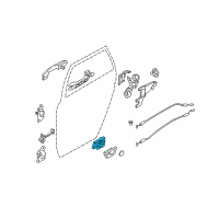 OEM 2005 Hyundai Tucson Interior Door Handle Assembly, Left Diagram - 82610-2E000-DD