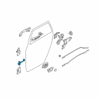 OEM 2009 Hyundai Tucson Checker Assembly-Rear Door, RH Diagram - 79490-2E000