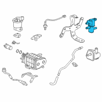 OEM Honda Valve Assembly, Purge Control Solenoid Diagram - 36162-RW0-A01