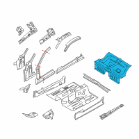 OEM 2012 Ford Mustang Center Floor Pan Diagram - 5R3Z-6311160-AA