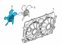 OEM 2022 GMC Yukon XL Fan Motor Diagram - 84580366