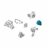 OEM 2004 Saturn Ion Mount Asm, Trans Rear Diagram - 22722617