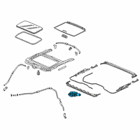 OEM 2021 Honda Pilot Motor Assy., Sunroof Diagram - 70450-TG7-A01