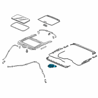 OEM Honda Passport Motor Assy., Sunroof Diagram - 70450-TG7-A01