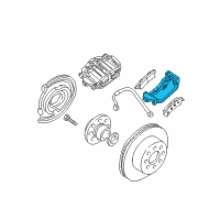 OEM 2004 GMC Sierra 2500 Bracket Kit, Rear Brake Caliper Diagram - 18043519