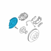 OEM 2004 GMC Yukon Backing Plate Diagram - 19178785