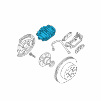 OEM 2001 Chevrolet Silverado 1500 HD Caliper, Rear Brake Diagram - 18043520