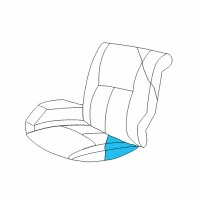 OEM 2004 Chrysler 300M Rear Seat Cushion Diagram - WJ461DVAA