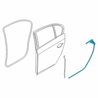 OEM 2011 BMW 550i GT xDrive Channel Seal, Outer, Door, Rear Left Diagram - 51-35-7-176-777
