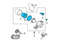 OEM 2017 Ford E-350 Super Duty Air Tube Insulator Diagram - 5C2Z-9B929-AA