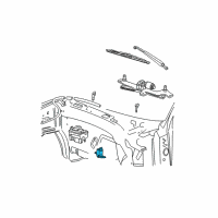 OEM 1998 Lincoln Navigator Front Washer Pump Diagram - F75Z-17664-AB