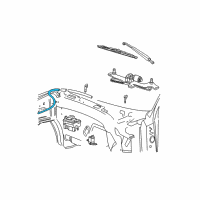 OEM 1999 Lincoln Navigator Windshield Washer Hose Diagram - F65Z17A605AG