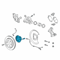 OEM 2017 Cadillac XT5 Hub & Bearing Diagram - 13512897