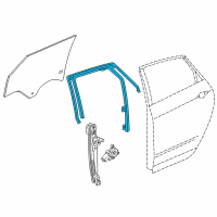 OEM Cadillac Run Weatherstrip Diagram - 23399511