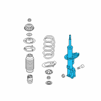 OEM Kia Rio Front Strut Assembly Kit, Right Diagram - 546601W210