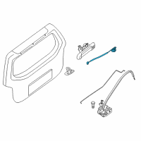 OEM Nissan Xterra Cylinder Back Door Lock Diagram - 90605-EA000