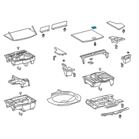 OEM 2022 Lexus UX250h Handle Assembly Deck Bo Diagram - 58470-78020-C1