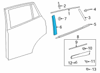 OEM 2021 Toyota Venza Applique Diagram - 75075-48150