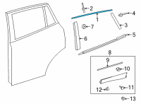 OEM 2022 Toyota Venza Reveal Molding Diagram - 75763-48040