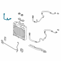 OEM 2014 BMW ActiveHybrid 7 Engine Coolant Overflow Hose Upper Diagram - 17-12-8-614-881