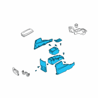 OEM 2003 Ford Escape Console Assembly Diagram - 3L8Z-78045A36-CAA