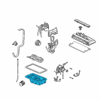 OEM 2000 Acura Integra Pan, Oil Diagram - 11200-P72-010