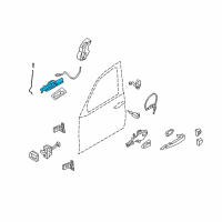 OEM 2012 BMW X5 Front Left Door Opener Diagram - 51-41-6-974-295