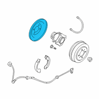 OEM 2019 Nissan Sentra Plate Assembly-Back Rear Brake RH Diagram - 44020-3SG0A