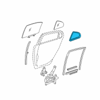 OEM Lexus IS F Weatherstrip, Rear Door Quarter Window, LH Diagram - 68189-53030